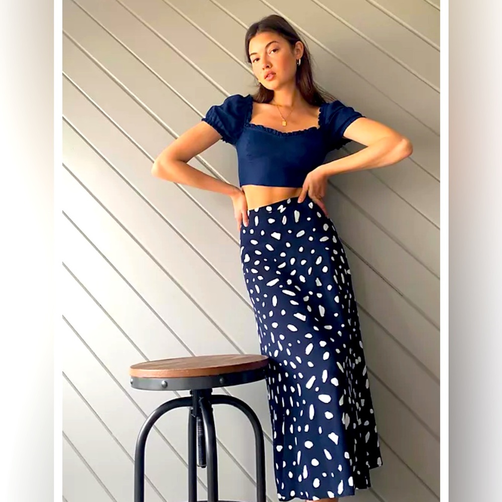 Amelie Skirt in Classic Navy Espace